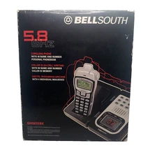 BellSouth 5.8GHz Cordless Phone GH5831BK Multi Language 80 Name & # Caller ID