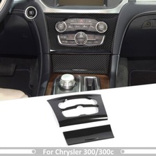 Carbon Fiber Air Con Controlsshifter Storage Panel Cover For 2015 Chrysler 300