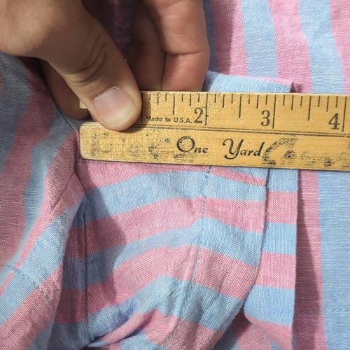 NUOVO Vineyard Vines pantaloncino donna lino a righe rosa BLU coulisse 28X3" - Foto 5 di 8