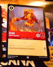 LORCANA TRADING CARD GAME DISNEY CHAPITRE 1 CARTE SCAR 122/204 FR NEUF MINT