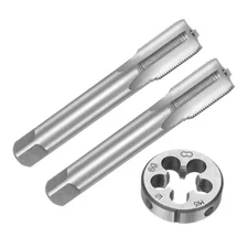 3pcs Metric Tap and Die Set M15 x 1 Thread Tap & Round Die Threading Tools