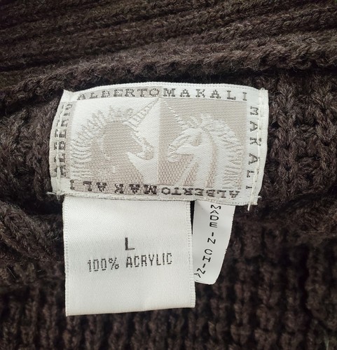 Alberto Makali Brown Knit Sweater Dress Womens Size Large - 第 6/7 張圖片
