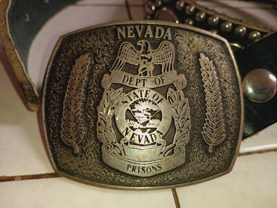 Coins and Prison Badge Correctional Officer & custom leather belt collectors