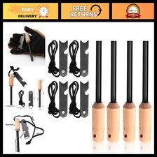 4 Pack Ferro Rod Fire Starter 5/16" with Multi Tool Striker - Survival Gear for