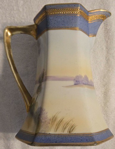 Antique Hand Painted Porcelain Nippon Hot Chocolate 15 Pc. Set Circa 1911 - Picture 18 of 23