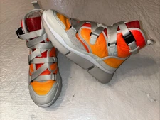 Chloe Extralight MADE IN ITALY orange shoes boots womens 7 6.5 EU 37 Extra Light