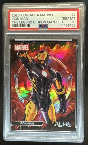 2025 Kakawow Aura Marvel Iron Man The Legend of Red #/3 PSA 10 GEM MINT