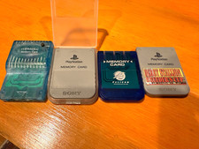 Lot of 4 Sony Playstation PS1 Memory cards Tested PS2 accessories