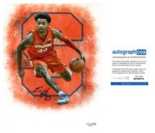 SYRACUSE ORANGE ELIJAH HUGHES SIGNED AUTOGRAPHED 8x10 PHOTO PIC ACOA COA CUSE
