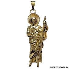 Colgante San Judas Medalla Dije Chapado en Oro Oro 14K Oro Laminado San Judas
