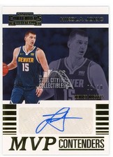 Nikola Jokic 2019-20 Panini Contenders MVP Gold Autograph Card #MVP-NJK 01/10