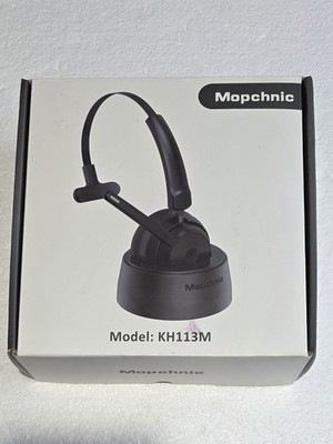 Mopchnic Bluetooth Headset, Wireless W/ USB Dongle AI Noise Canceling KH113M