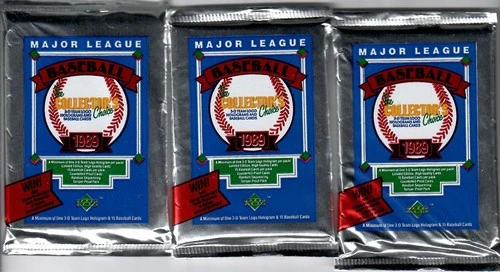 1989 Upper Deck Low Series Sealed Packs (Lot of 3) Possible Griffey Rookie