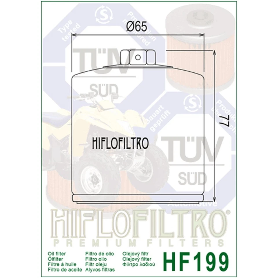 FILTRO OLIO HIFLO HF199 PER Polaris?ATV 1000 Scrambler XP Zug?2019 - Immagine 2 di 3