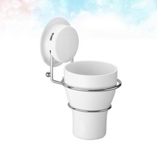 Bathroom Wall Mounted Plastic Gargle Cup And Toothbrush Holder With Cup