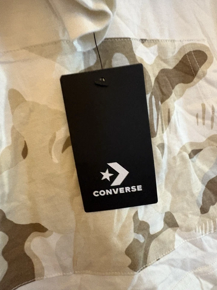 NWT CONVERSE ALL STAR Chuck Taylor Hoodie Long Sleeve T Shirt ~ Youth L Pockets - Image 4 of 4