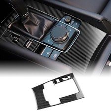 Black Center Gear Shift Panel Sticker Carbon Fiber For Mazda 3 Axela 2019-2025