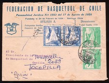 CHILE 1958 INTERESTING COMMERCIAL AIR MAIL COVER TO TOCOPILLA   A923