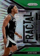 2025 Panini Prizm WNBA #2 Jackie Young Fractal Green Prizms