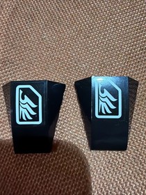 LEGO 47753 (2 pcs) Black Wedge 4 x 4 No Top Studs From Exo Force Set
