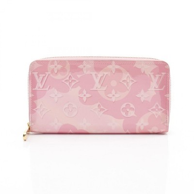 VUITTON 財布 LOUIS VUITTON Zippy wallet M80309 Vernis Patent leather Pink Used