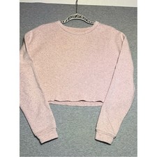 Topshop Light Pink Cropped Crewneck Sweatshir...