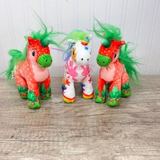 A POP ART SOFT 5  Unicorn plush set of 3, strawberry and paint splash