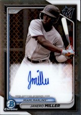 2024 Bowman Chrome #CPA-JM Janero Miller Prospect Autographs