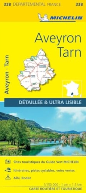 Aveyron, Tarn - Michelin Local Map 338 - Free Tracked Delivery