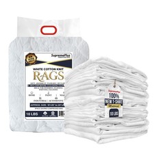 Premium White Knit T-Shirt Rags - Bulk Cleaning Cloths, Multipurpose Use - Bags