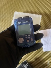 Sega Dreamcast VMU Blue CIB OEM Original Authentic Visual Memory Card