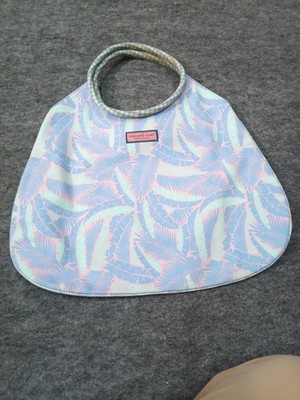 Vineyard Vines Tropical Print Mini Tote Bag Nautical Theme Zip Closure Lined