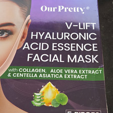 Our Pretty V-Lift Facial Mask Hyaluronic Acid Collagen Jawline 5 Sheets