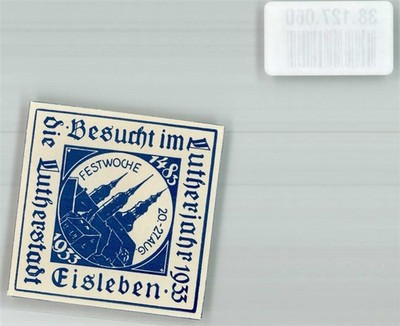 38127060 - 4250 Lutherstadt Eisleben 450. Festwoche 20.27.8.1933 Vignette