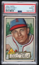 1952 Topps Eddie Stanky (Black Back) #76 PSA 2.5 19zq