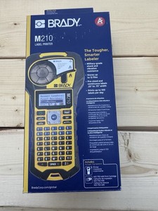 Brady M210 Marqueur d'étiquettes portatif noir/jaune, et porte-magnétique Brady