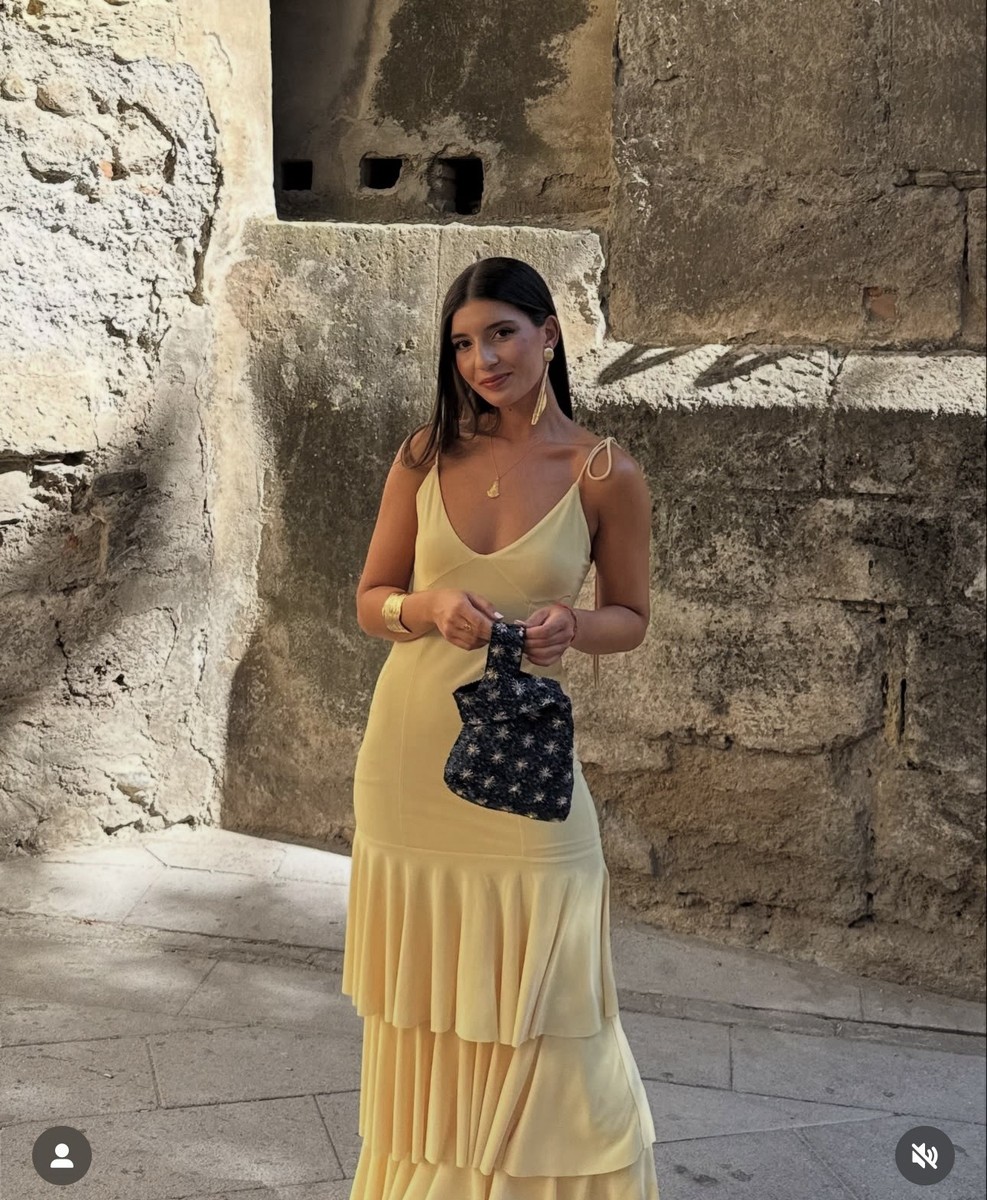 ZARA NWT WOMAN SS25 V NECK RUFFLED MIDI DRESS YELLOW 5039/212 ALL