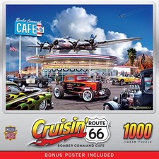 MasterPieces - Cruisin' Route 66 - Bomber Command Cafe 1000 Piece Jigsaw Puzzle