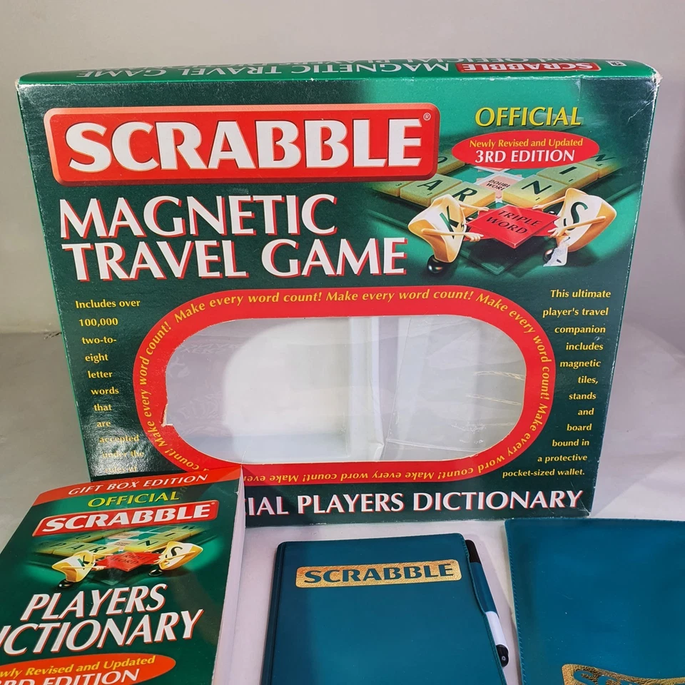 Scrabble Magnetic Travel Game Gift Box Edition With Dictionary 2001  - Image 2 of 4