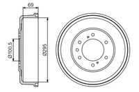 2X Bosch Bremstrommel 0 986 477 165 FüR Nissan UP D21 Pathfinder R50 D22 NP300 2
