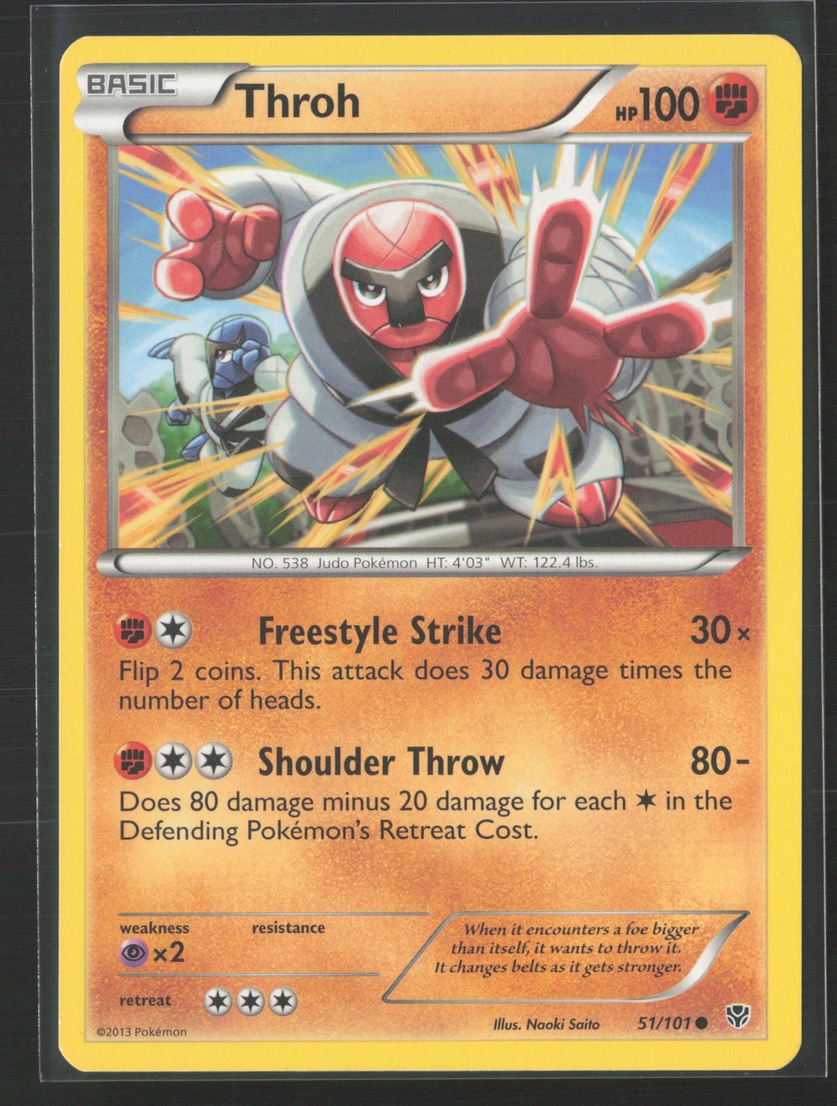 Throh 51/101 Common Plasma Blast Pokemon Lightly Played