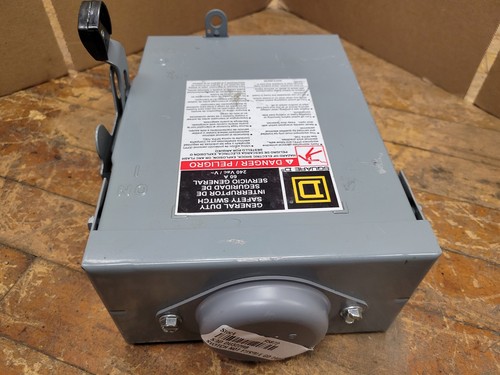 Square D DU322RB Non-fusible Disconnect Switch 60A 240V 3P Rainproof - Picture 8 of 17