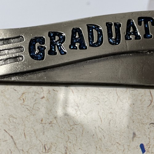 NEW!!! Metal 6" 4"X3" Graduation 2000 Photo Frame Silver Tone Cap Diploma in Box - Picture 3 of 14