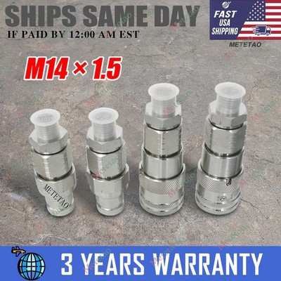 3/8 - DIN L08 - M14 Flat Face Quick Connect SET For Mini Excavator AGT Chinese