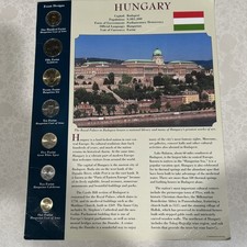 Hungary Coin/Facts Sheet With 7 Coins