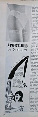 1963 women's Sport-deb Lycra spandex Girdle By Gossard vintage fashion ad