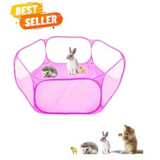 Small Animals Playpen, Portable Pop-up Open Interactive Pet Tent, Indoor Outd...