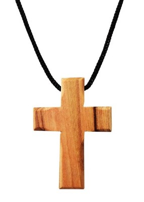 Holy Land Imports Olive Wood Cross Pendant. (1.5 inches Height) WA-37