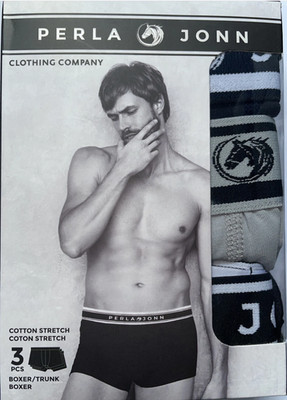 Men's boxer shorts 3 pack, size S - black/grey/dark blue