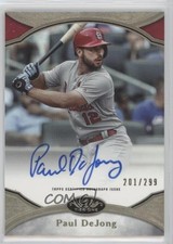2020 Topps Tier One Prime Performers 201/299 Paul DeJong #PPA-PDE Auto 0w8